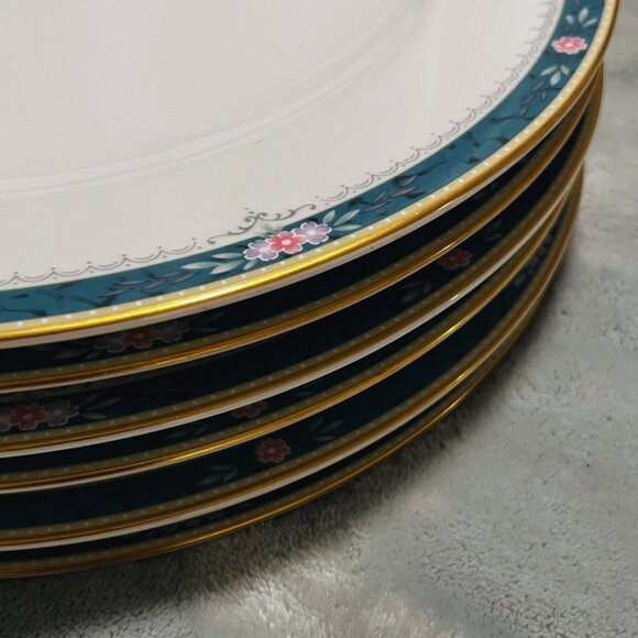 Vintage 1990s Christopher Stuart Somerset Fine China Dinner Plates – Set of 6 (1 - Picture 4 of 7